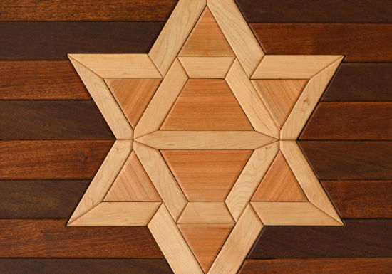 Picture of Wood Star Wall Art: Kilim Motif, Rustic Home Decor