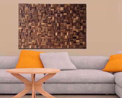 Picture of Mosaic Wall Art - Natural USA Walnut