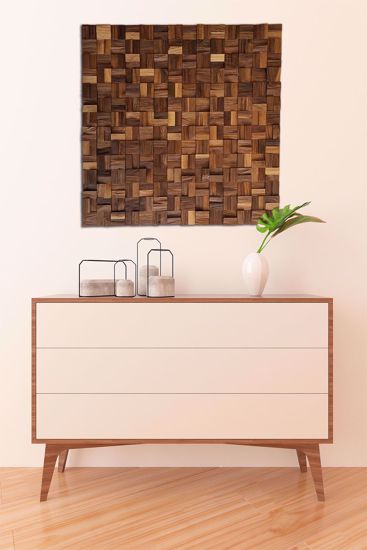 Picture of Mosaic Wall Art - Natural USA Walnut