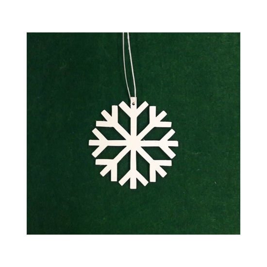 Picture of Wooden Christmas Ornaments - Snowflakes Set
