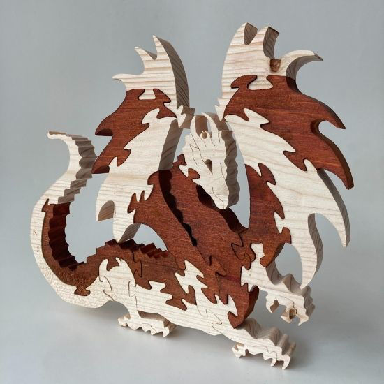 Picture of Wooden Puzzle - Smaug the Dragon