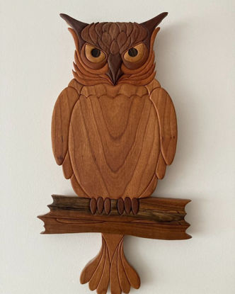 Picture of Wood Intarsia-Owl