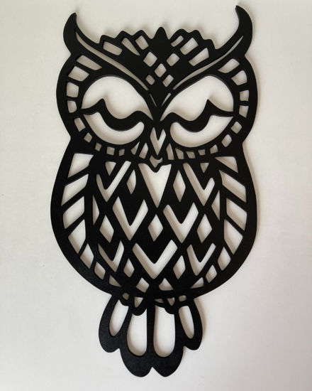 Picture of Wood Wall Art Owl Set, Wooden Animal Wall Decor