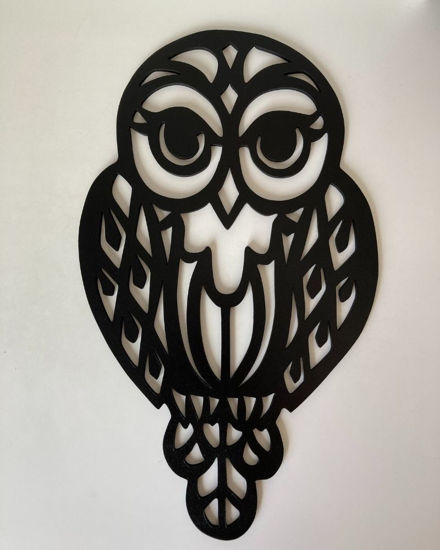 Picture of Wood Wall Art Owl Set, Wooden Animal Wall Decor