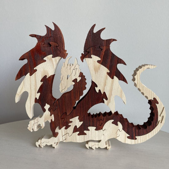 Picture of Wooden Puzzle - Smaug the Dragon