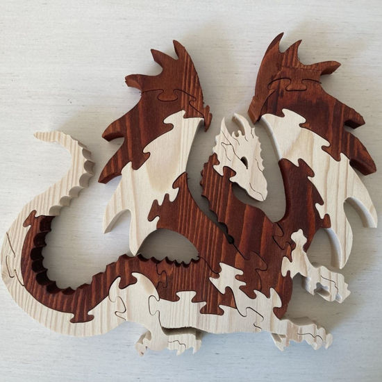 Picture of Wooden Puzzle - Smaug the Dragon