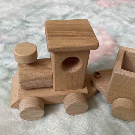 Picture of Wooden Train Set with Trailer