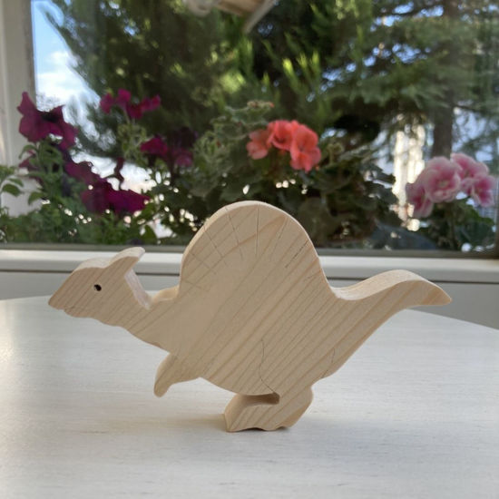 Picture of Handmade Wooden Dinosaur Toy Set