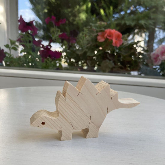 Picture of Handmade Wooden Dinosaur Toy Set