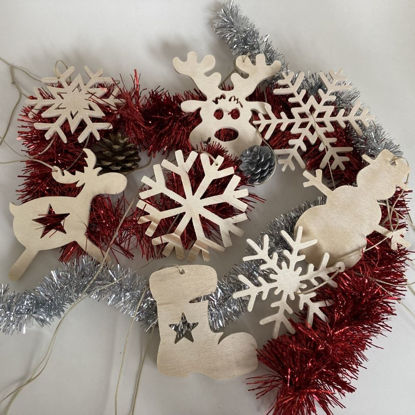 Picture of Handmade Wooden Christmas Ornaments - Big Mix Set-2