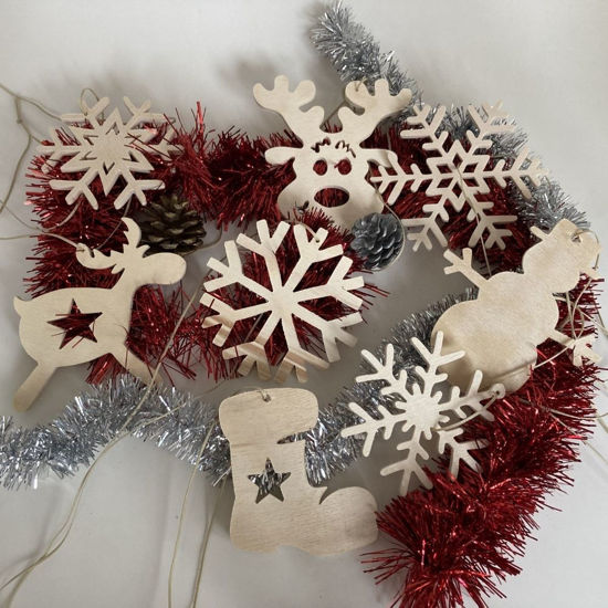 Picture of Handmade Wooden Christmas Ornaments - Big Mix Set-2