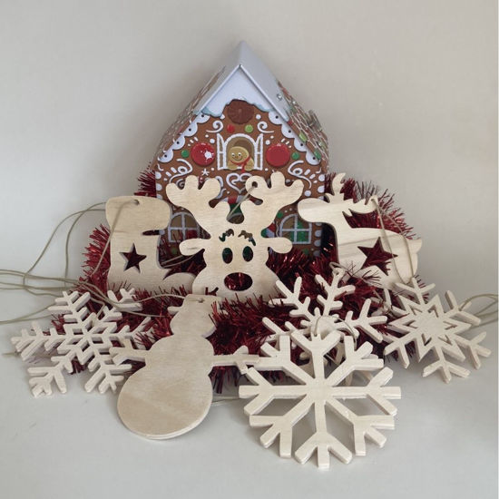 Picture of Handmade Wooden Christmas Ornaments - Big Mix Set-2