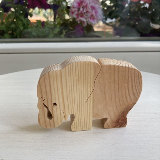 Picture of Handmade Wooden Wild Animal Toys, Set of 9