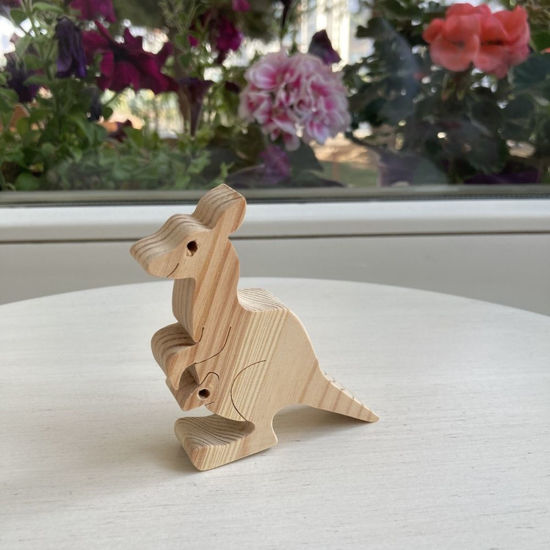 Picture of Handmade Wooden Wild Animal Toys, Set of 9